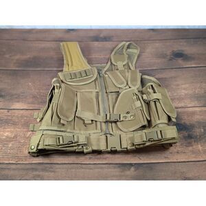 Barbarians Black Tactical‎ Vest Holster 9 Pouches Paint Ball Belt Adjustable TAN